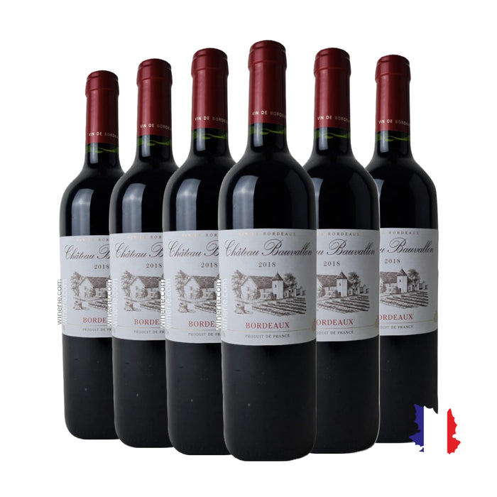 Pack 6 Château Bauvallon AOC Bordeaux 2018 750ml